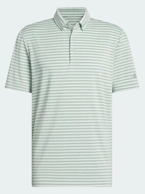 Adidas Golf Ultimate Stripe Polo Shirt Men's Size XL Silver Green JF8999 $80.00